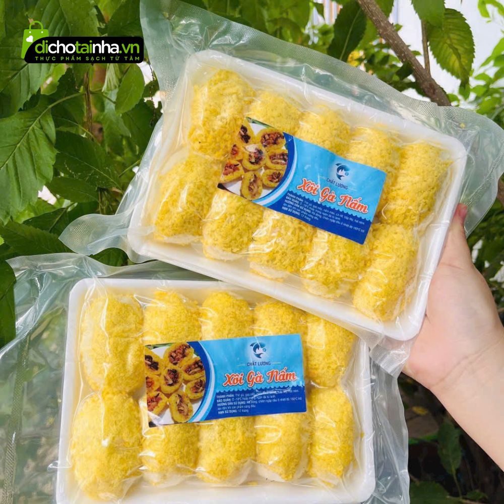 xôi gà nấm viên mini, mua xôi viên mini ngon, xôi gà nấm tiện lợi, xôi gà nấm mini đông lạnh, món xôi ngon cho bữa sáng, xôi viên ăn liền,