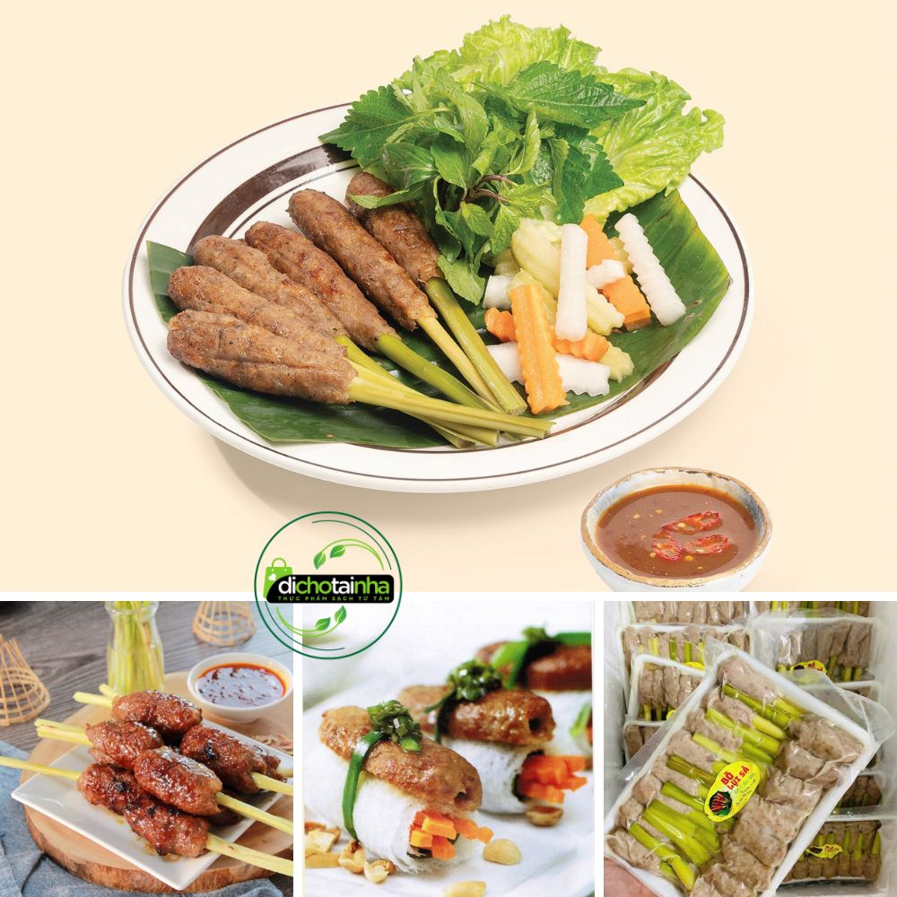 Chạo bò cuốn sả / bọc sả