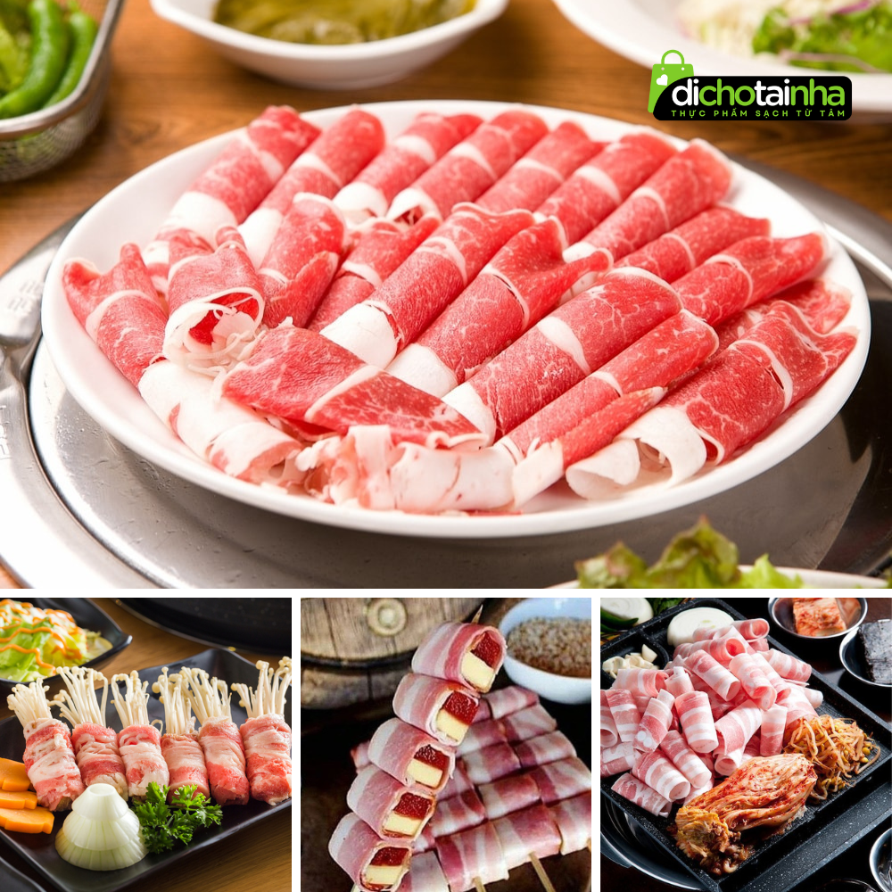 Ba chỉ bò Mỹ cuộn loại 1 nhiều thịt